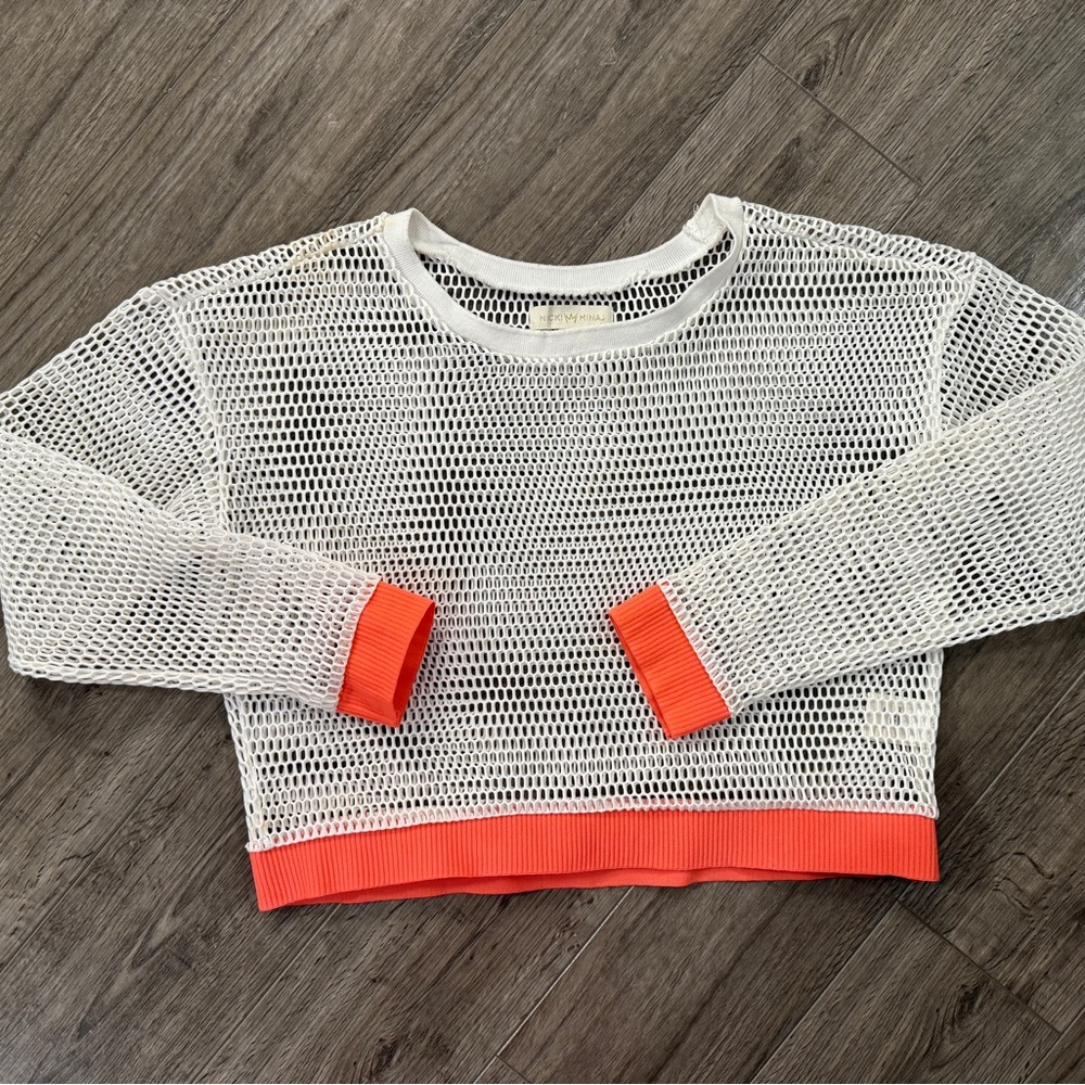 Nicki Minaj White Mesh crop top